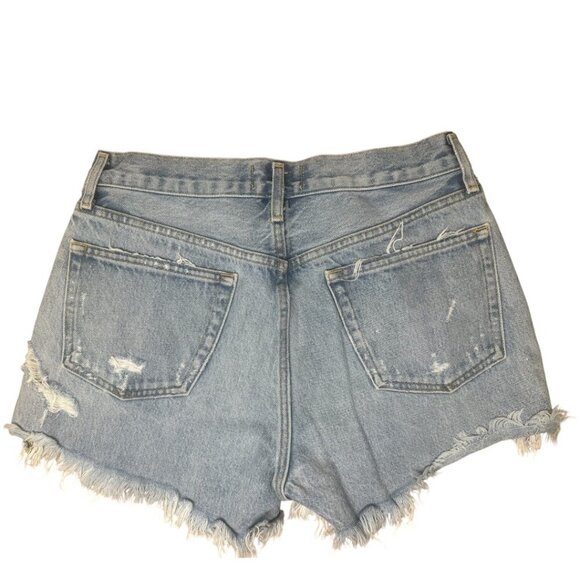 Agolde Parker Vintage Cut Off Jean Shorts Size 27 In Swapmeet Wash Distressed - Picture 2 of 12